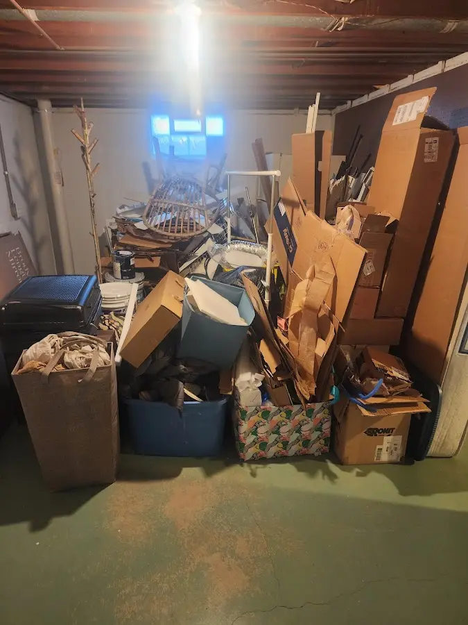 Roll-off dumpster container at job site for 20 Yard Dumpster Rental in El Dorado